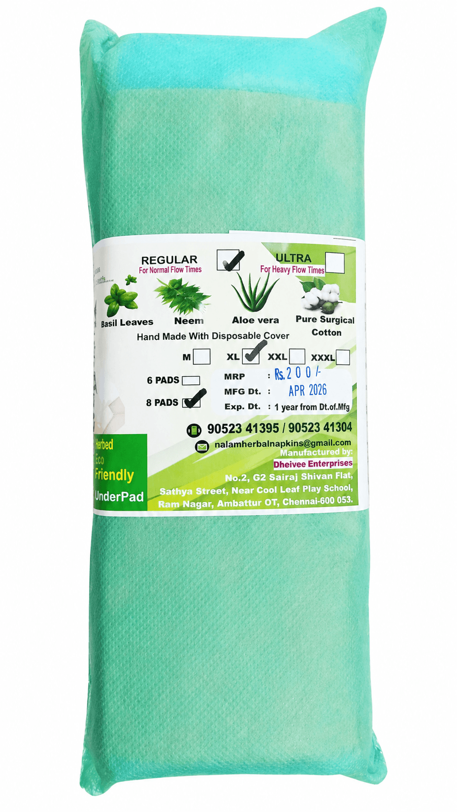 Nalam Herbal Napkins — Label